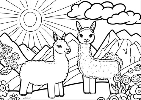 Alpaca Coloring Pages For Kids [2025]