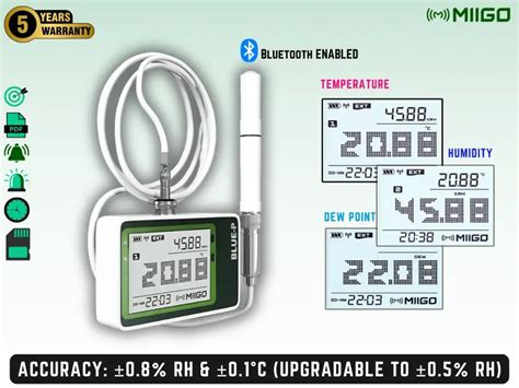 MIIGO - Reference Class Bluetooth Master Digital Thermo Hygrometer