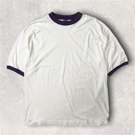old gap border ringer t shirt 90s | focus
