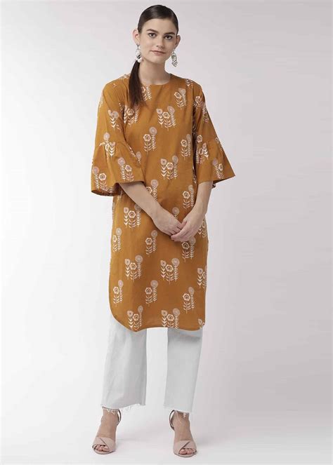 Get Bell Sleeves Batik Printed Kurta at ₹ 959 | LBB Shop