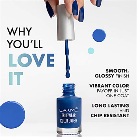 Buy Lakme True Wear Color Crush Nail Paint - Long Lasting & Vibrant ...
