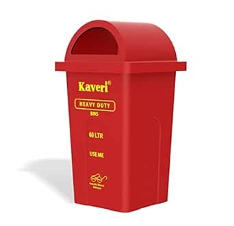 Kaveri Plasto Heavy Duty Outdoor Dustbin 60 Ltr with Lid ...