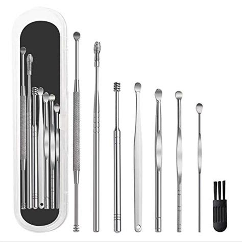 Buy 8 Pcs Ear Pick Earwax Removal Kit, Ear Cleansing Tool Set, Ear ...