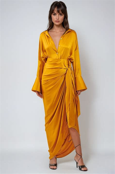 Dove's Yellow Knotted Co-ord Set – Eco Threads Clothing