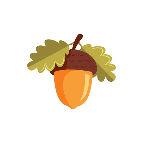 Acorn Clip Art Template Acorn Logo Template Design With Leaves With...