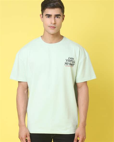 Buy Men's Green Graphic Printed Super Loose Fit T-shirt Online in India ...