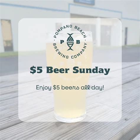 $5 Beer Sundays - Pompano Beach Brewing