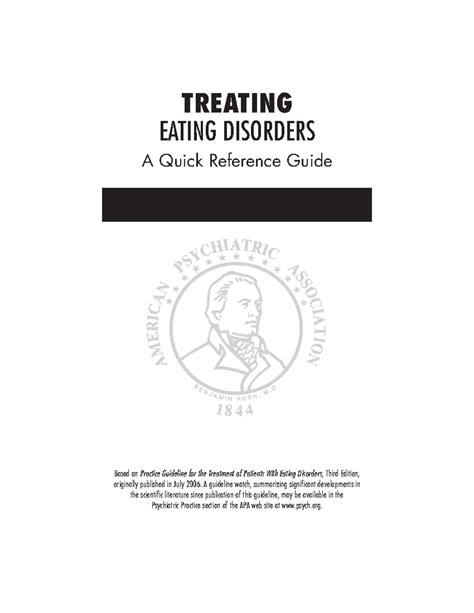 Treating Eating Disorders A Quick Reference Guide 1717312424 - Based ...