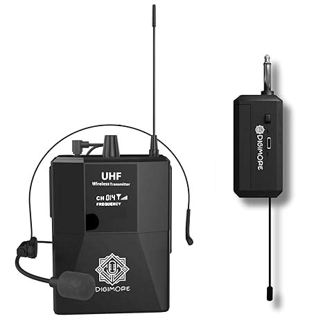 DIGIMORE Wireless Microphone System | Cordless Microphone with Headset ...