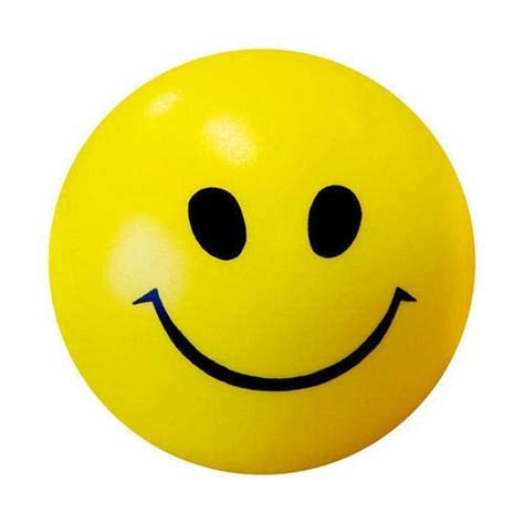 Smiley Ball Yellow Hand Exercise Ball Stress Reliver Squeezers Relief ...