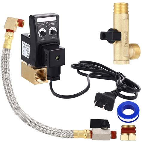 Buy Electronic Drain Valve and Tank Drain Valve Assembly Kit with ...