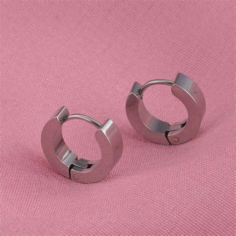 Buy Palmonas Women Simple Silver Hoop Earrings Online