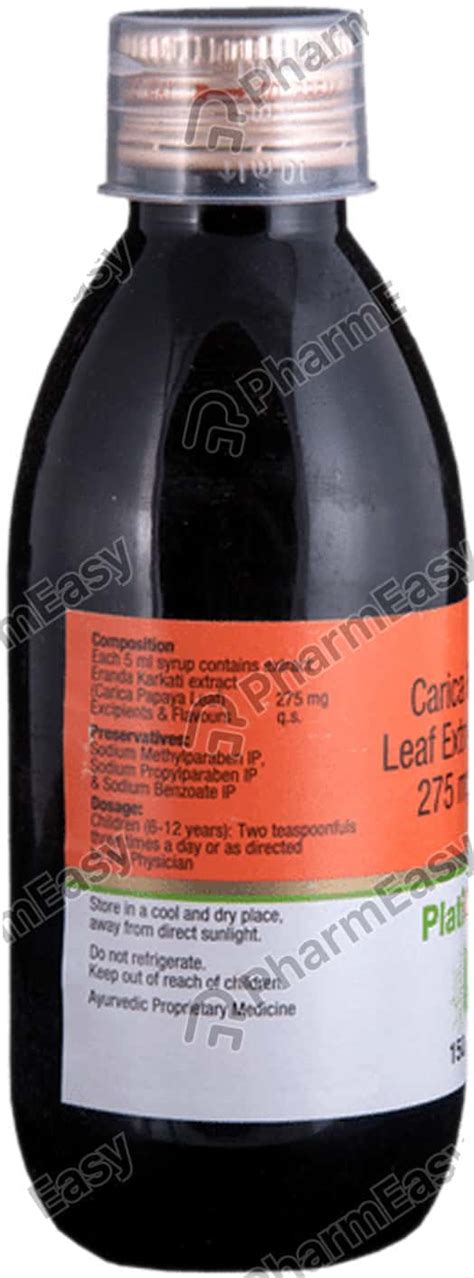 Platigain 275 MG Syrup (150): Uses, Side Effects, Price & Dosage ...