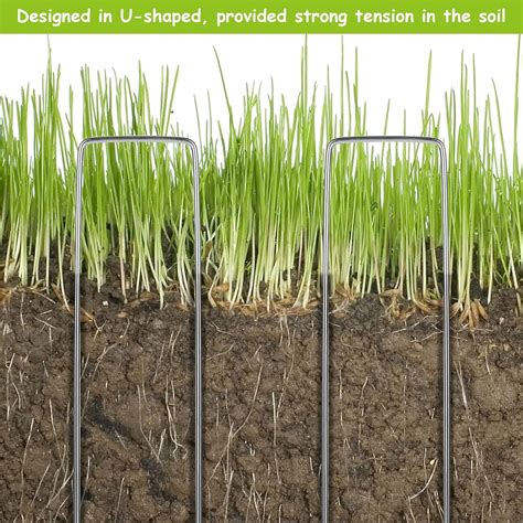 LOLYSIC 100 Pcs 6 Inch/ 150mm Garden Ground Pegs, U India | Ubuy