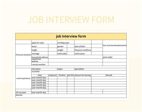 Blank Interview Worksheet 的图像结果