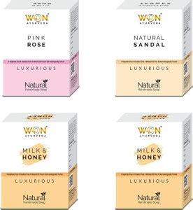 won ayurveda Sandal, Rose & Milk & Honey Soap - (Pack Of 4) - Price in ...