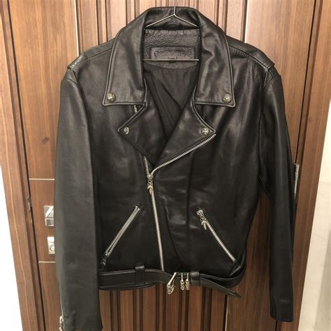 Chrome Hearts Leather Jacket Grailed Piece from 1988... | Depop