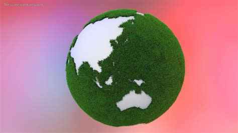Stylized Earth with Grass Texture Fur 3D | 3D Molier International