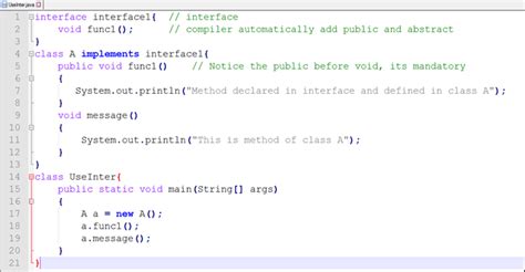 Interfaces In Java : Example
