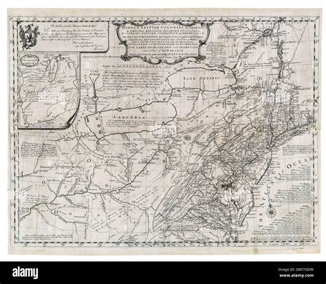 Middle colonies map Cut Out Stock Images & Pictures - Alamy