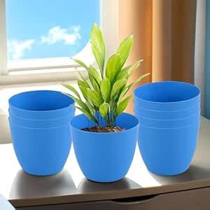 Kuber Industries (Pack of 8) Flower Pot | Phooldaan for Terrace, Garden ...