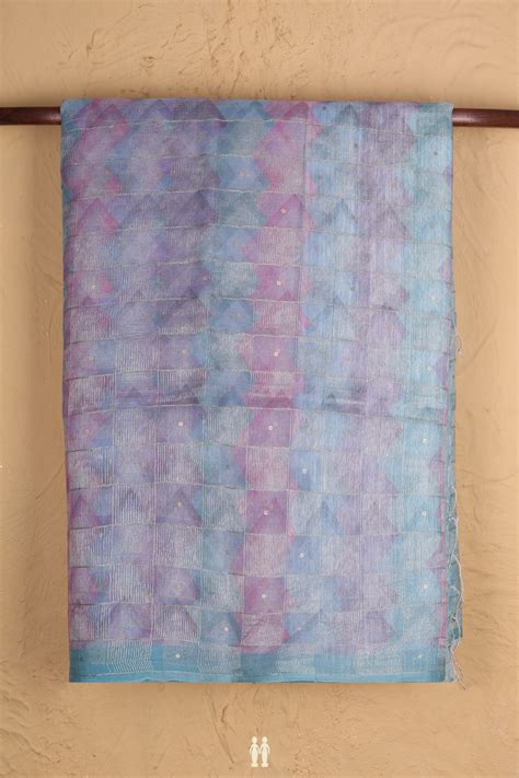 Bailu Silk Saree In Multicolor With Allover Design