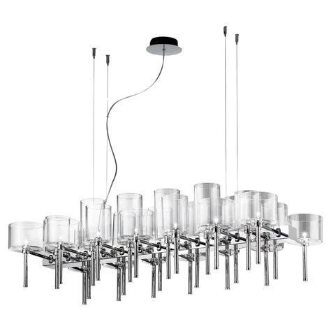 Axolight Spillray 30 Light Pendant Lamp in Crystal by Manuel and Vanessa Vivian For Sale at 1stDibs