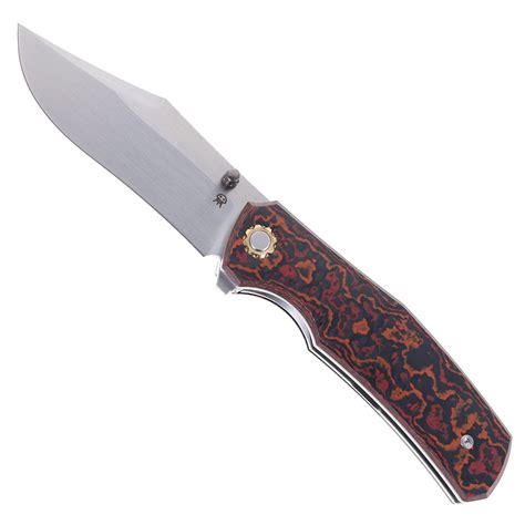 North Mountain Blades Jellyfish Folding Knife Red Titanium/Carbon Fiber ...