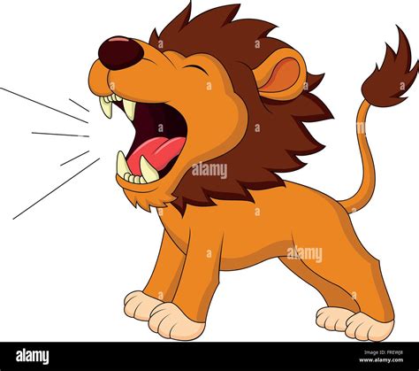 Animated Lion Face Roaring