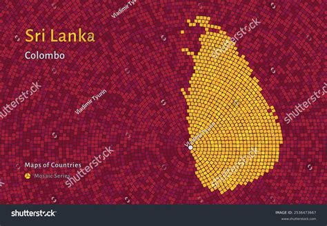 Sri Lanka Map Capital Colombo Shown Stock Vector (Royalty Free ...
