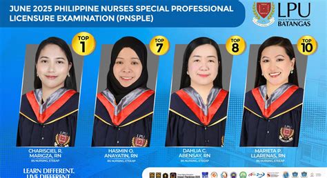 LPU-Batangas ETEEAP Nursing Program achieves 100% board passing rate, produces 4 PNSPLE topnotchers