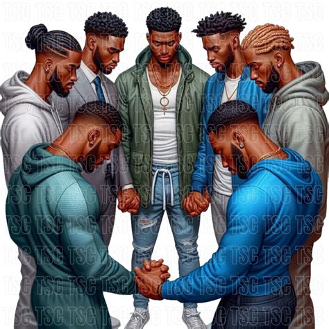 Black Men Praying Clipart, Afro Man Clipart, Praying Black Men Clipart ...