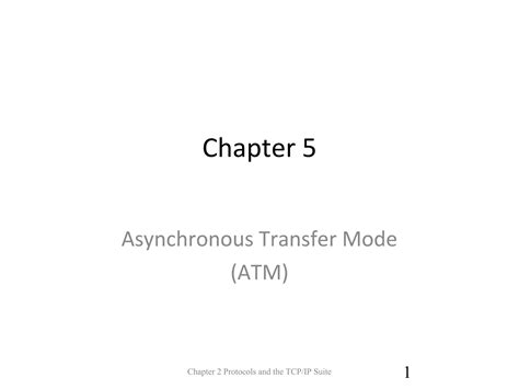 Asynchronous Transfer mode Chapter 05 | PPT