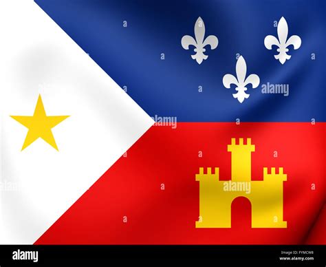 Flag of Acadiana. Close Up Stock Photo - Alamy