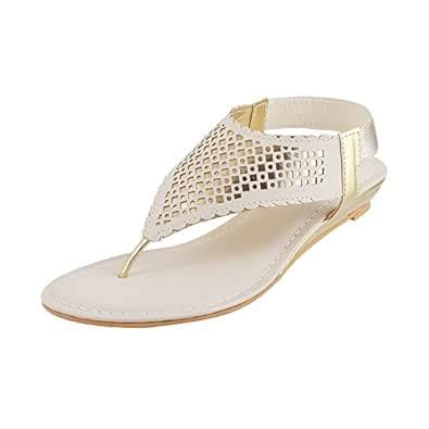 Buy WALKWAY Women's Beige Fashion Sandals-6 UK (39 EU) (33-283) at ...