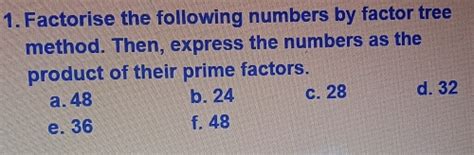 Image result for Factorise 48 Using the Factor Tree Method