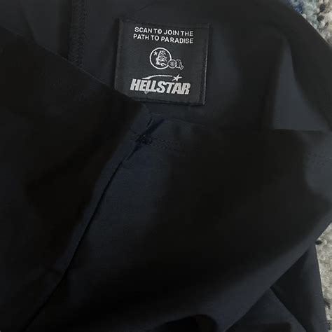 Hellstar Black Balaclava Ski Mask White Logo Brand... - Depop