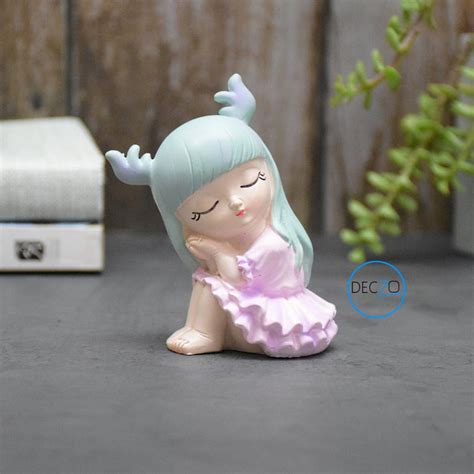 Combo of Miniature Sleepy Boy and Girl Resin Showpieces | deczo – Deczo