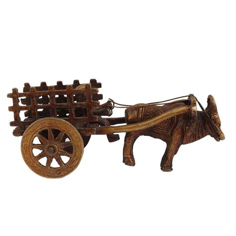 Brass Bullock Cart Decoration Showpiece