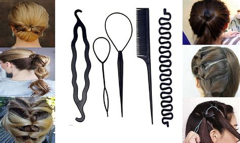 Fully rofessional Braids Tools / Hair Styling Kits For Women Set Of 5 ...