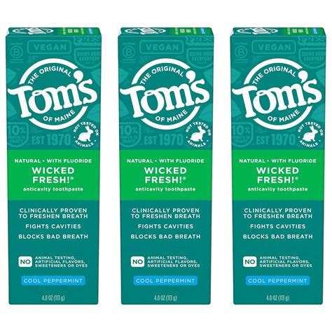 Amazon.com : Tom's of Maine Wicked Fresh! Natural Fluoride Anticavity ...