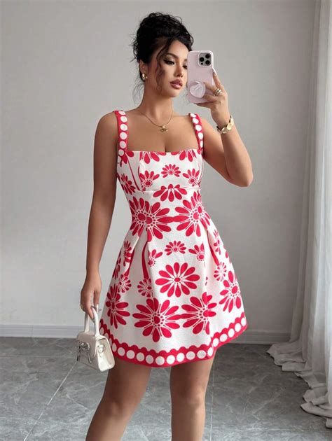 Calvaya Dopamine Floral Sleeveless Dress, Fashionable And Versatile ...