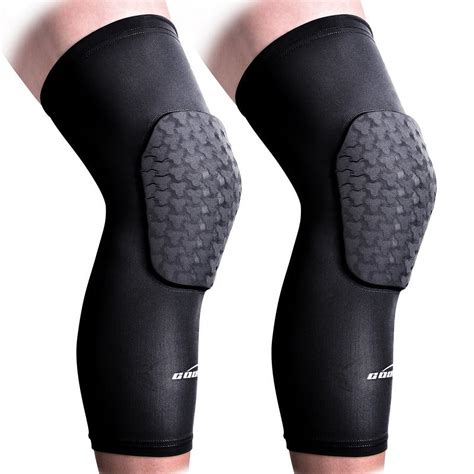 COOLOMG Basketball Knee Pads Compression Leg Sleeves for Volleyball ...