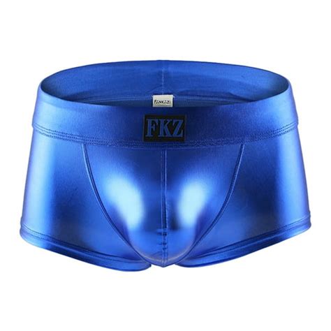 Electric Blue Metallic Boxer Brief for Men – Panteazy