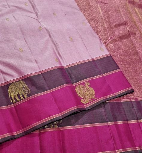 Pink Handloom Kanjeevaram Pure Silk Saree