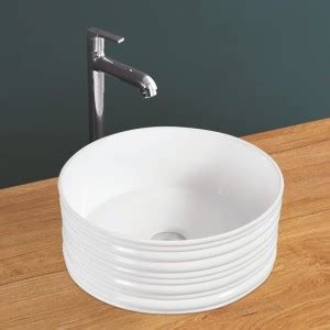 kemjo Ceramic White Table Top Wash Basin | 15.74 x 15.74 x 6.29 inch ...
