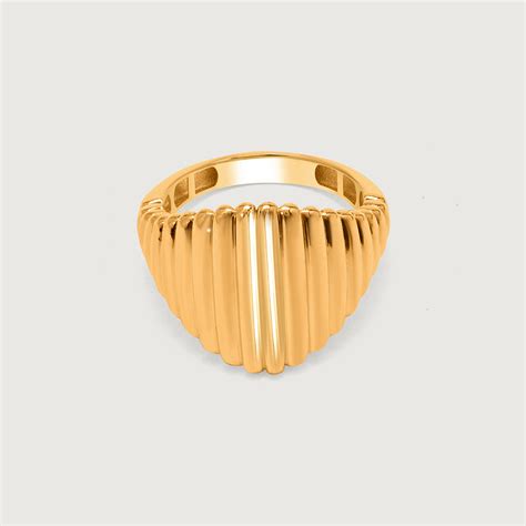 Classic Grooves 18KT Gold Finger Ring