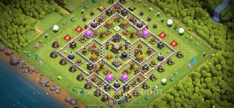 Best Anti 2 Stars Base TH11 with Link, Hybrid - Town Hall Level 11 Base ...