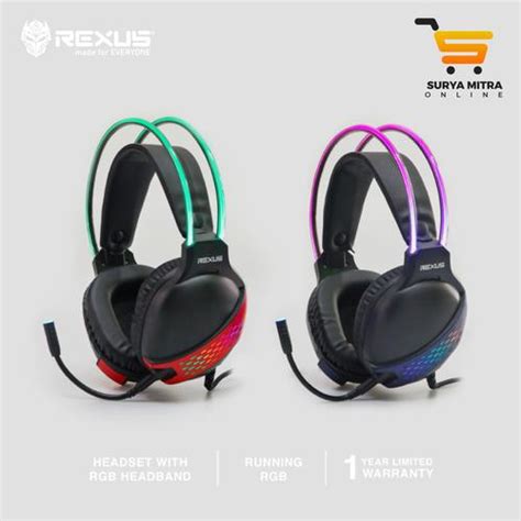Jual Headset REXUS GAMING F88 +Mic Headband RGB - Merah - Kota Surabaya ...