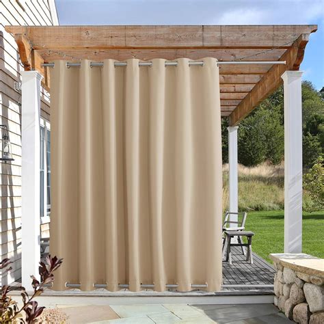 NICETOWN Outdoor Patio Curtain Extra Wide Waterproof & Windproof for ...
